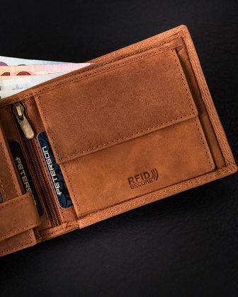 Skórzany portfel męski na dowód rejestracyjny