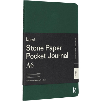 Notatnik kieszonkowy A6 Karst® w miękkiej oprawie z papieru z kamienia – gładki