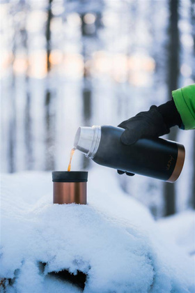 Termos turystyczny 1l FUORI czarny Rose Gold 28098