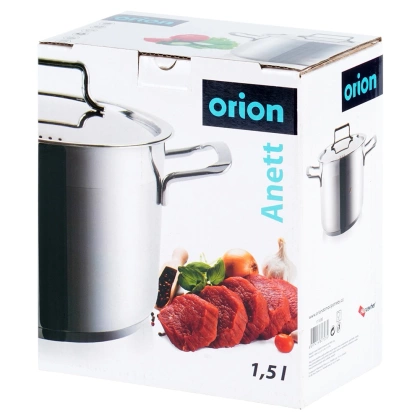 Garnek stalowy z pokrywką 18/10 PREMIUM 1,5 l ORION