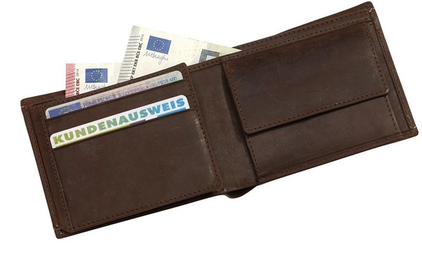 Skórzany portfel KEMER WILD STYLE Brązowy