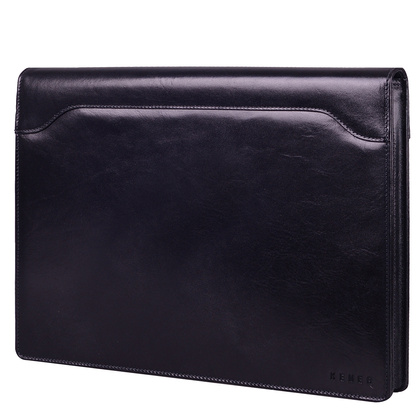 Aktówka skórzana KEMER B2 Czarna - min. zamówienie 20 / 50 / 100 szt.