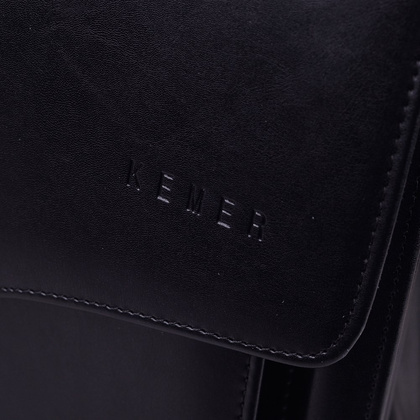 Teczka męska skórzana KEMER B 438 Czarna