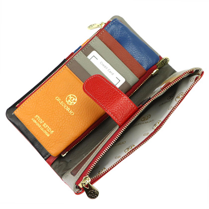 Portfel damski skórzany LCY-1949-GL Jasny brąz