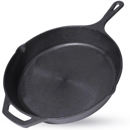 Patelnia żeliwna okrągła talerz żeliwny 30 cm indukcja gaz