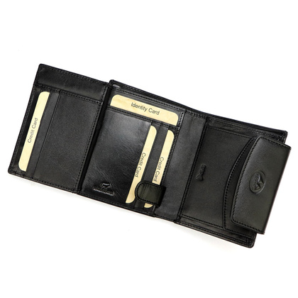 Skórzany damski portfel EL FORREST 727-67 RFID czarny