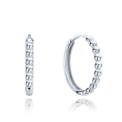 MINET Kolczyki z białego złota pierścienie Au 585/1000 1,05g