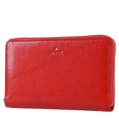 Portfel damski skórzany KEMER D48 Czerwony - min. zamówienie 20 / 50 / 100 szt.