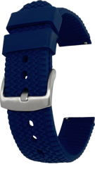 LAVVU Granatowy teksturowany silikonowy pasek do zegarka - 22