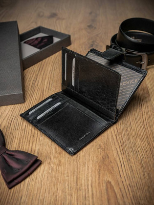 Elegancki portfel męski ze skóry naturalnej