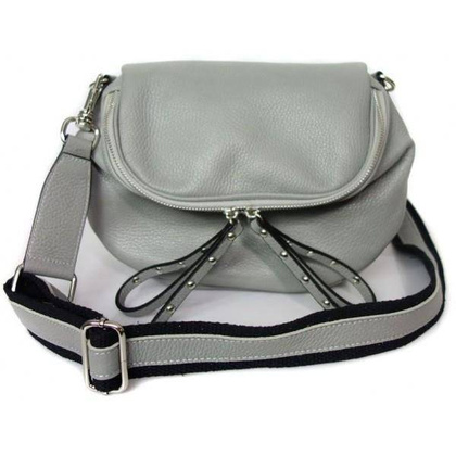 Listonoszka ,chlebak ,nerka Vera Pelle szeroki pasek ,pojemna A5 Szara VP591G