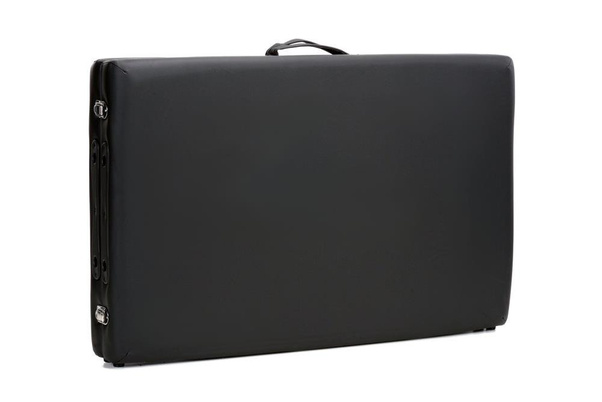 Stół, łóżko do masażu 2-segmentowe drewniane Czarne