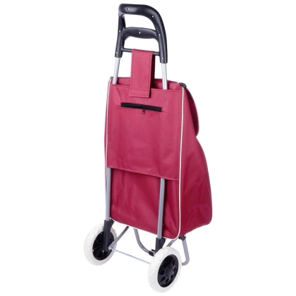 Wózek torba na zakupy na kółkach bordowa 30 l 25 kg