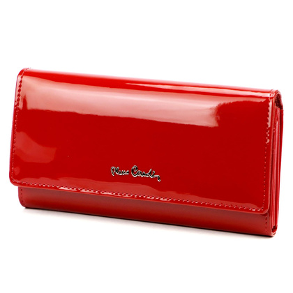 Portfel damski skórzany PIERRE CARDIN 07 SHINY 100 Fuksja