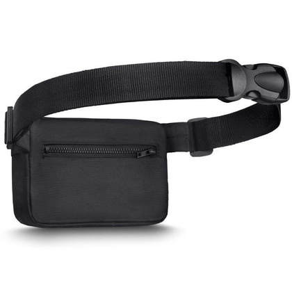 Materiałowa saszetka biodrowa KEMER SOLIER SN02 Czarna - min. zamówienie 20 / 50 / 100 szt.