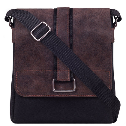 Torba skórzana na ramię KEMER CH 12 Czarna / Brąz - min. zamówienie 20 / 50 / 100 szt.