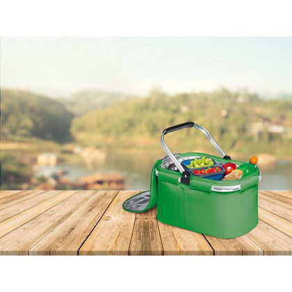 Koszyk piknikowy, zielony