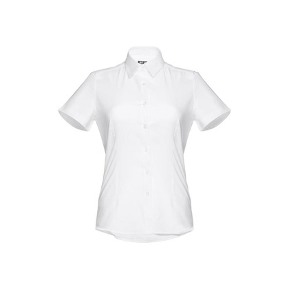 THC LONDON WOMEN WH. Damska koszula oxford z krótkim rękawem. Kolor biały