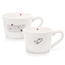 Kubki / filiżanki z uchem ceramiczne białe SERDUSZKA zestaw 2 szt. 210 ml