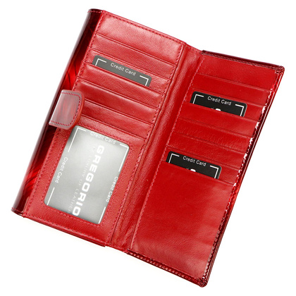 Portfel damski skórzany PELLUCCI FF-122 czerwony