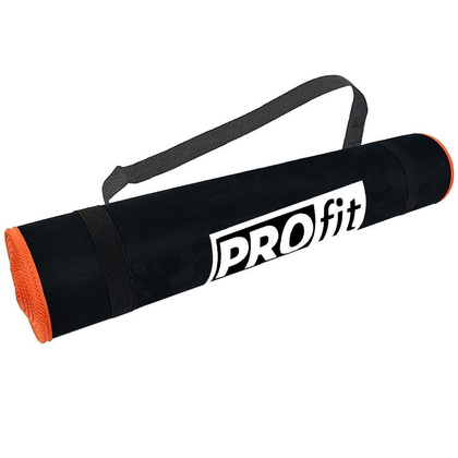 Mata do ćwiczeń Profit 180x60x0,6cm czarno pomarańczowa DK 705