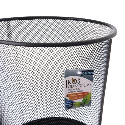 Kosz na odpady śmieci biurowy metalowy czarny 26x28 cm