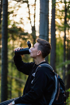 Kubek termiczny 400ml FUORI czarny Rose Gold 28036