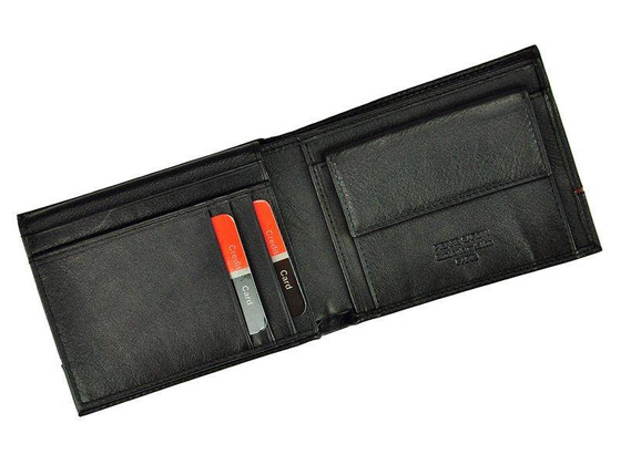 Portfel męski skórzany PIERRE CARDIN SAHARA TILAK15 8806 Czarny / Czerwony