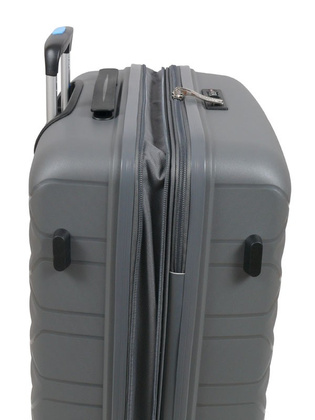 Walizka DIELLE 100 4k 66cm średnia szara PP z poszerzeniem