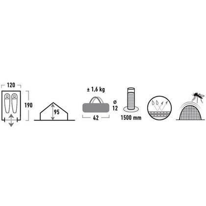 Namiot High Peak Minipack 2 Niebieski 10155