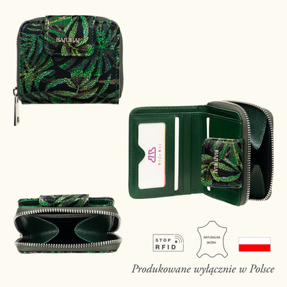 Skórzany portfel damski BajuBaj z naturalnej skóry licowej PD1023s161 RFID