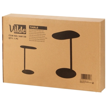 Stolik kawowy metalowy czarny 35x25x53 cm