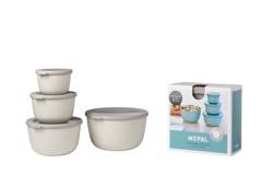 Zestaw 4 misek Cirqula okrągła 500 1000 2000 3000 Nordic White 106233032500