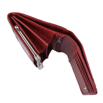 Portfel damski skórzany KEMER P11 Bordowy - min. zamówienie 20 / 50 / 100 szt.