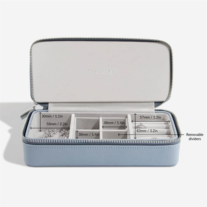 Pudełko podróżne na biżuterię Travel Large Stackers dusky blue