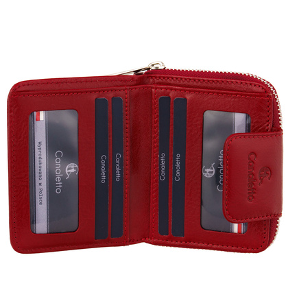 Portfel damski Canaletto z naturalnej skóry garbowanej roślinnie PD1023cs165GR RFID