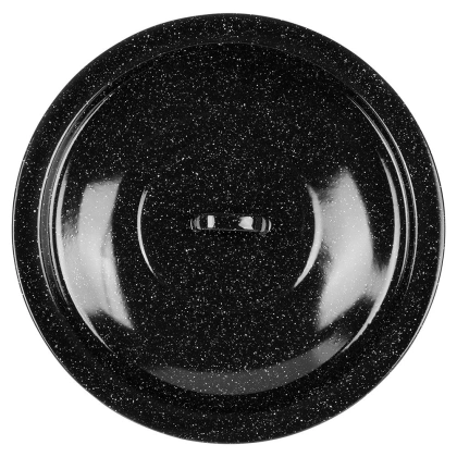 Pokrywka do kociołka emaliowana czarna 40 cm