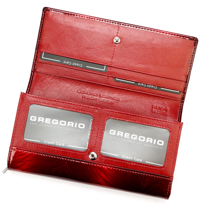 Portfel damski skórzany PELLUCCI FF-122 czerwony