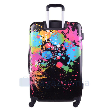 Duża walizka KEMER RGL PRINT L Ciapki Multikolor