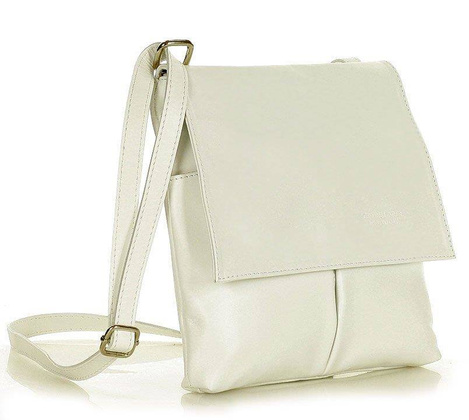 Listonoszka damska skórzana biały MARCO MAZZINI - min. zamówienie 20 / 50 / 100 szt.