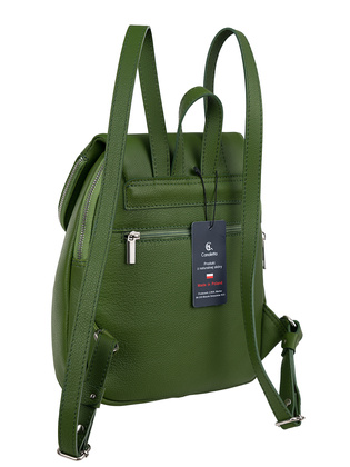 Mały plecak Canaletto z groszkowanej skóry licowej – elegancja i funkcjonalność PD455s241