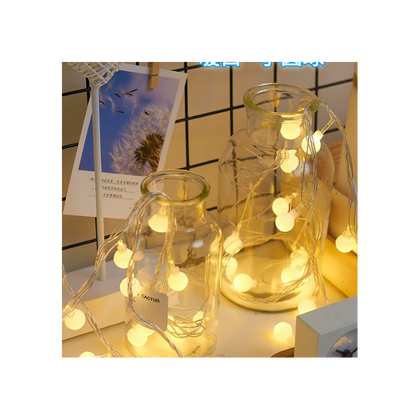 Światełka lampki kulki wewnętrzne/ zewnętrzne 71 LED Białe Ciepłe, 2 tryby LAMP46