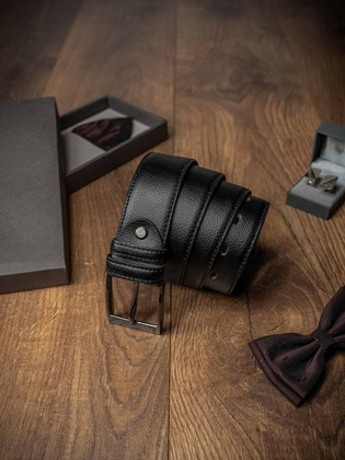 Elegancki pasek męski ze skóry naturalnej o wyrazistej fakturze