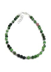 Bransoletka Zoizyt z rubinem 925