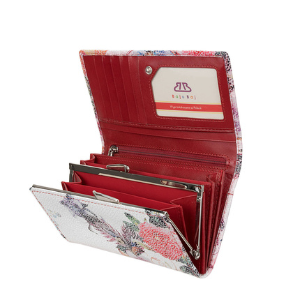 Duży portfel damski BajuBaj ze skóry licowej z biglem PD1602s120