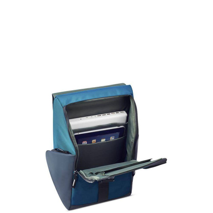 Walizka Delsey Securflap Miejski turkusowy plecak na laptopa 16"