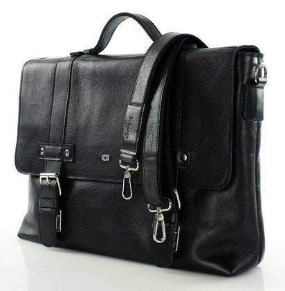 Teczka skórzana czarna JAZZY PARTY 16 - CORLEONE - min. zamówienie 20 / 50 / 100 szt.