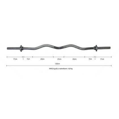 Gryf Lekko Łamany 120 Cm Eb Fit Fi25