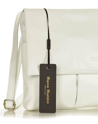 Listonoszka damska skórzana biały MARCO MAZZINI - min. zamówienie 20 / 50 / 100 szt.