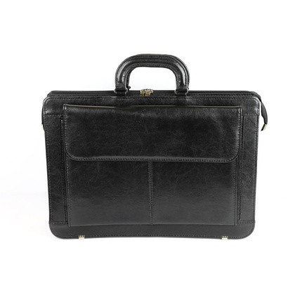 538 Dyplomatka męska 2-komorowa - czarny KEMER